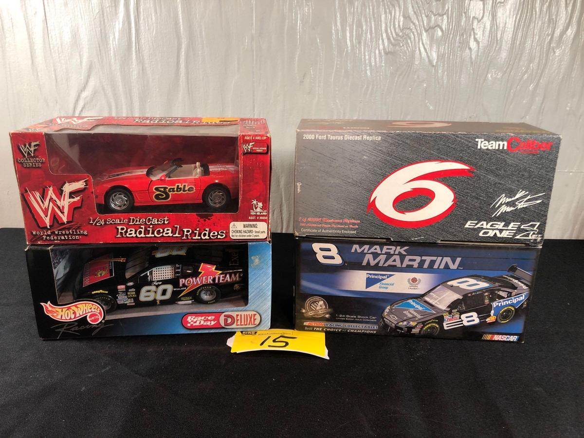 Mark Martin Die-Cast Cars, Team Caliber Die-Cast Cars, WWF Sable Die-Cast Car, Hot Wheels Power Team