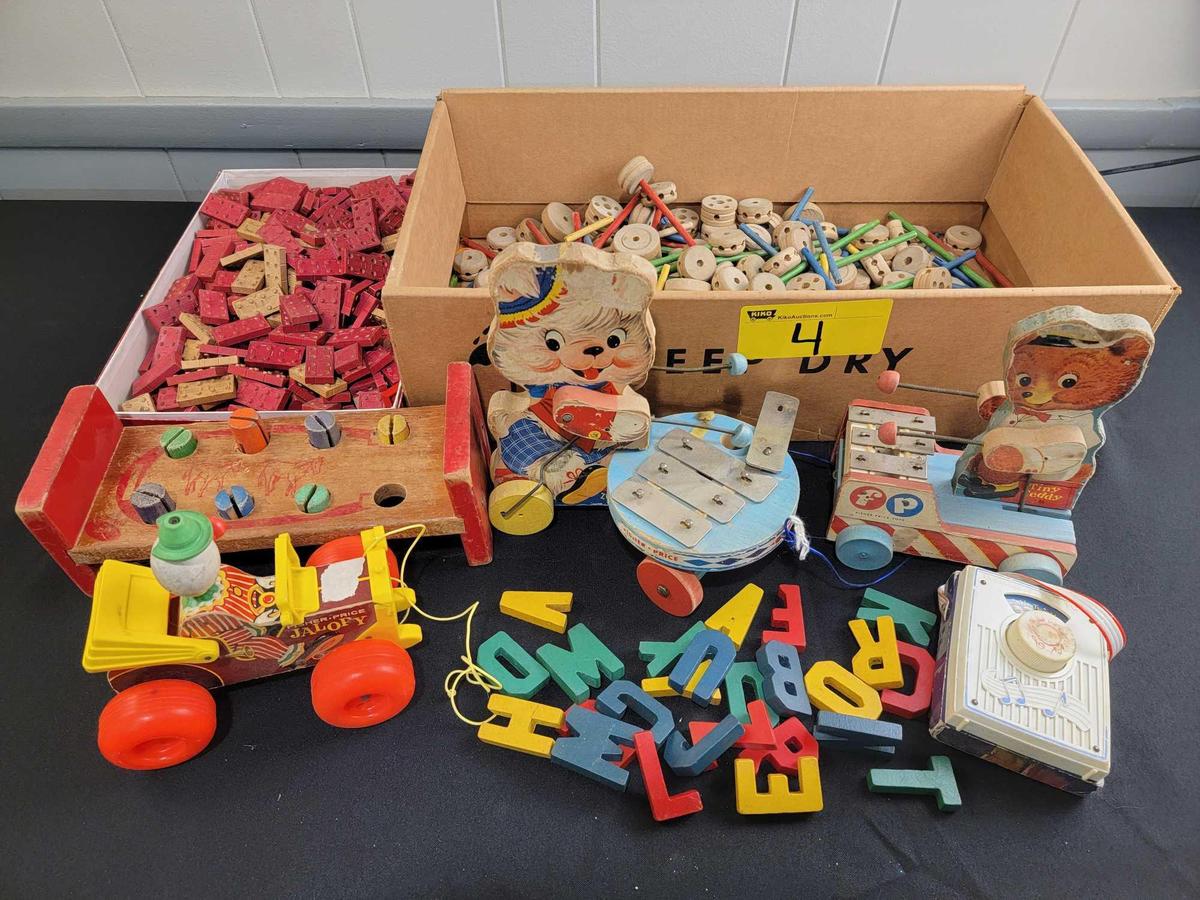 Wooden Toys, Letters, Marbles, Building Blocks