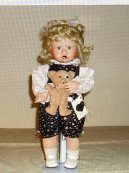 "Boo Bear & Me" Ashton Drake porcelain doll by Jan Goodyear, 1990.