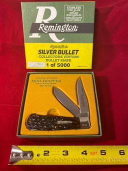 1991 Remington Mini-Trapper #R-1178 SB silver bullet knife, #3212 of 5000 made.