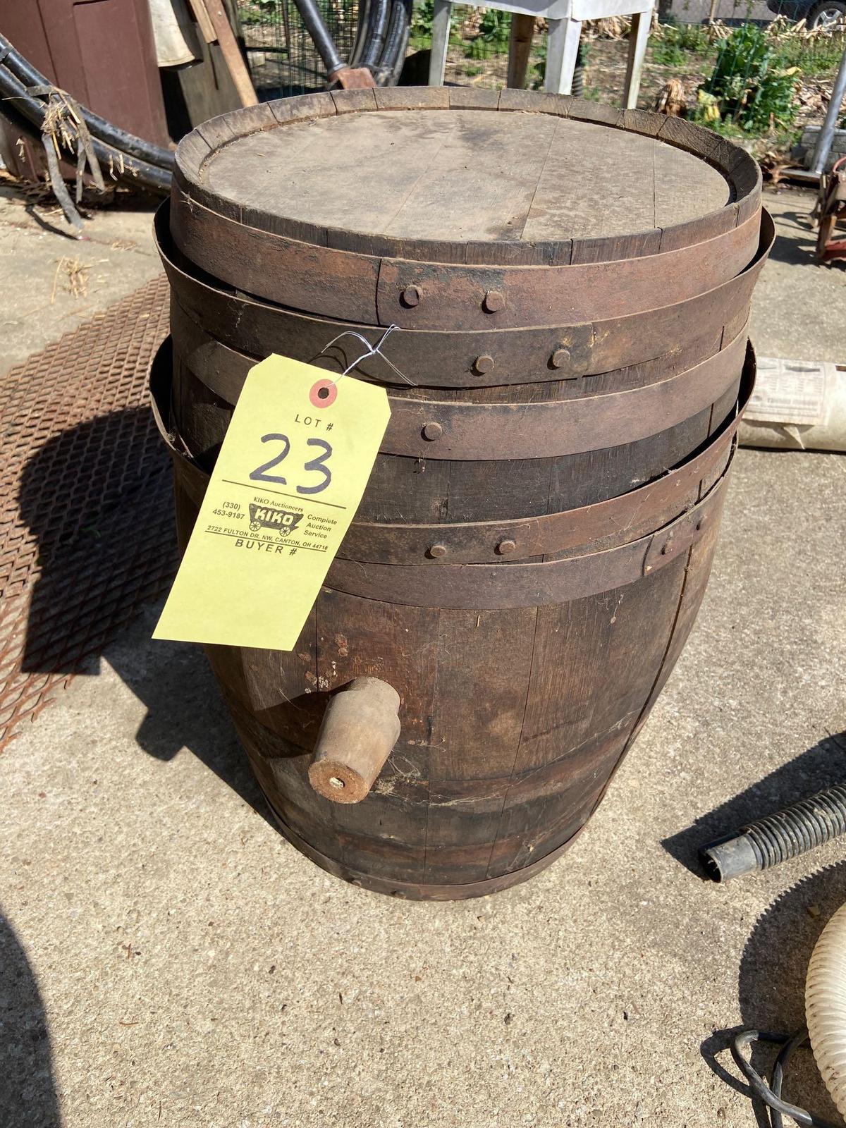 Small Wood Barrel