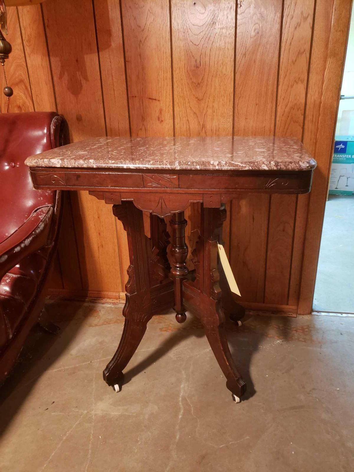 Victorian marble top table