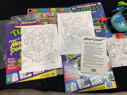 Teenage Mutant Ninja Turtles Turtlecopter TMNT, Magic Paints, Stickers, Board Game and Parts