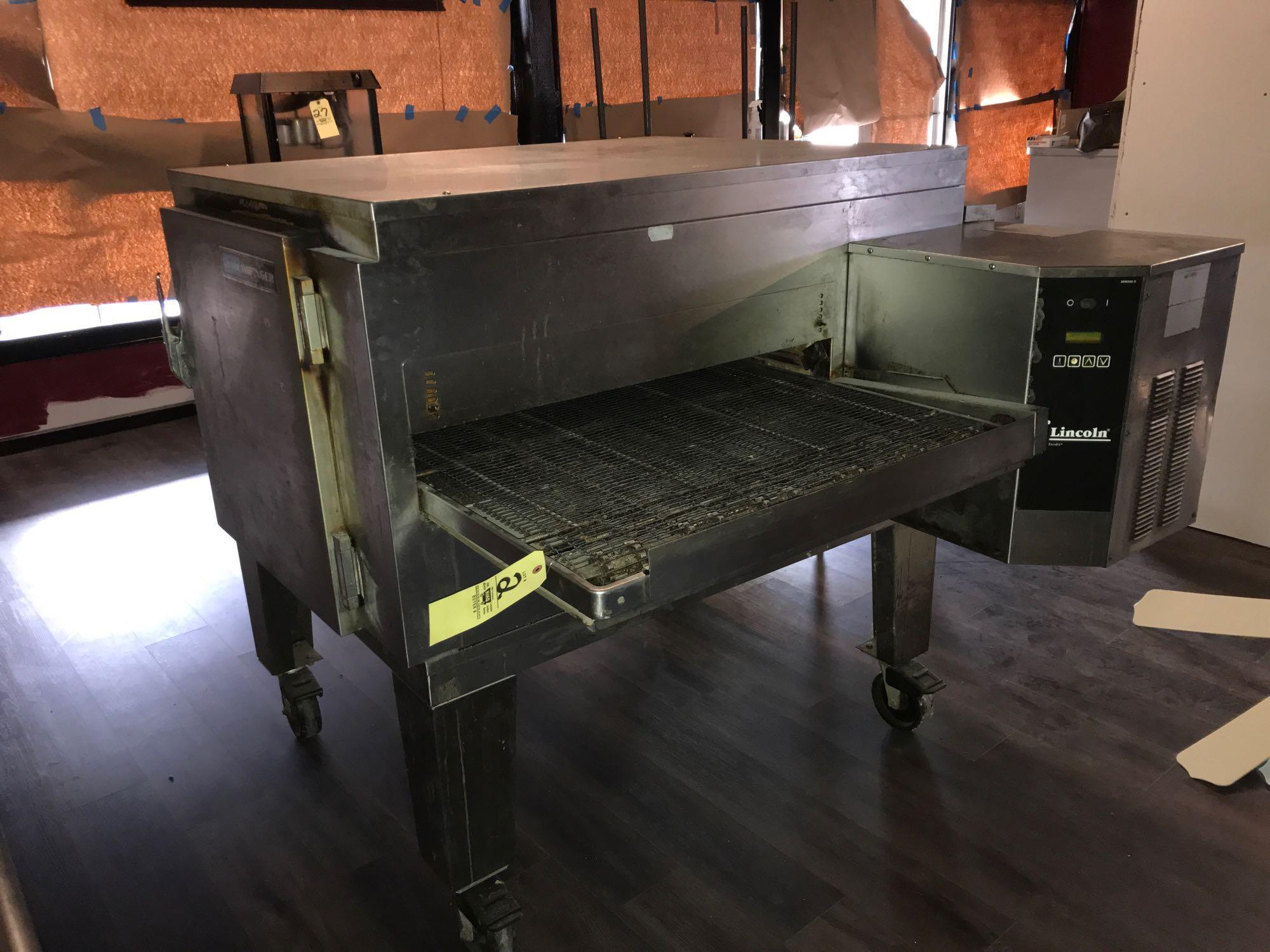 Lincoln Impinger Conveyor Pizza Oven on Rolling Base