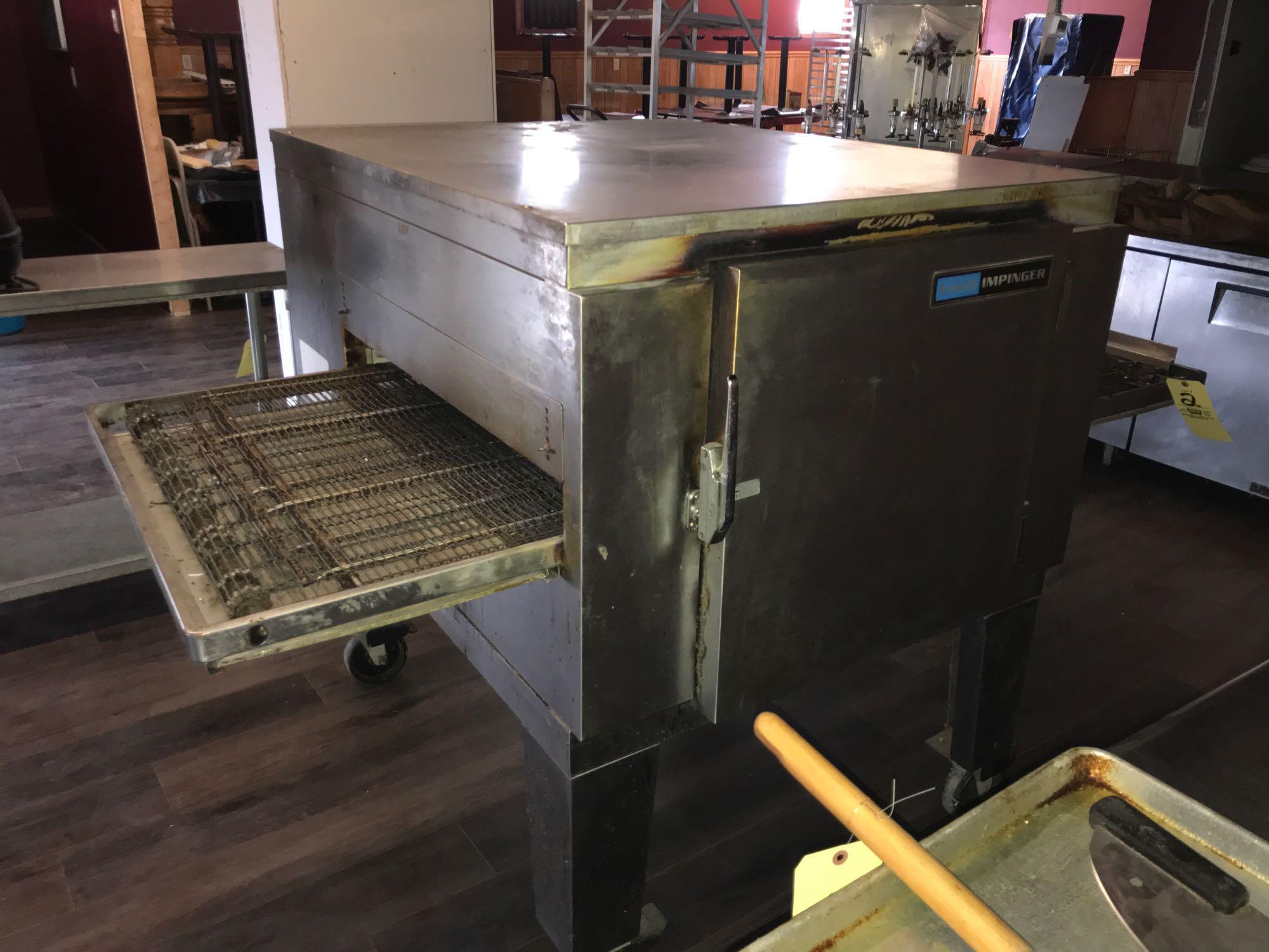Lincoln Impinger Conveyor Pizza Oven on Rolling Base