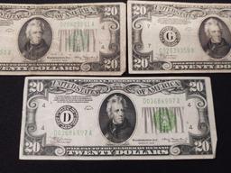 1934 $20 Note Cleveland, Chicago, Cleveland