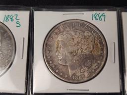 Morgan Dollar 1882s, '89, '97o