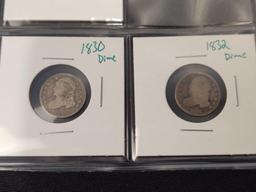 Capped Bust Dime 1821 '25, '29, '30, '32