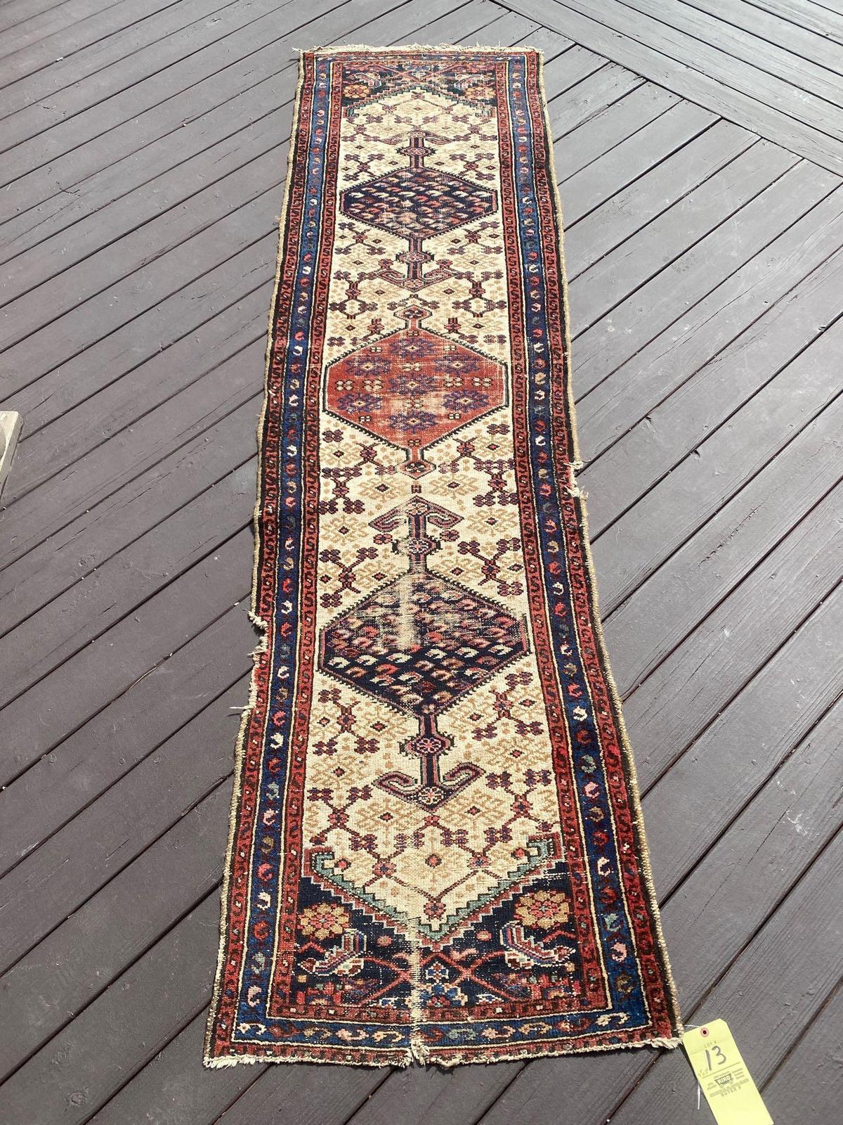 Persian handmade rug, 9.5 x 2.6