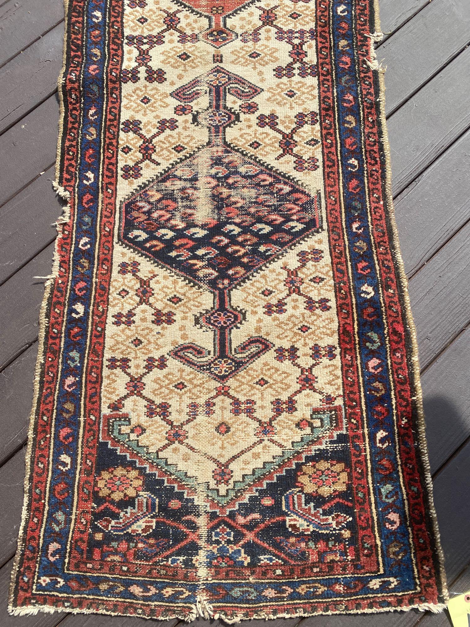 Persian handmade rug, 9.5 x 2.6