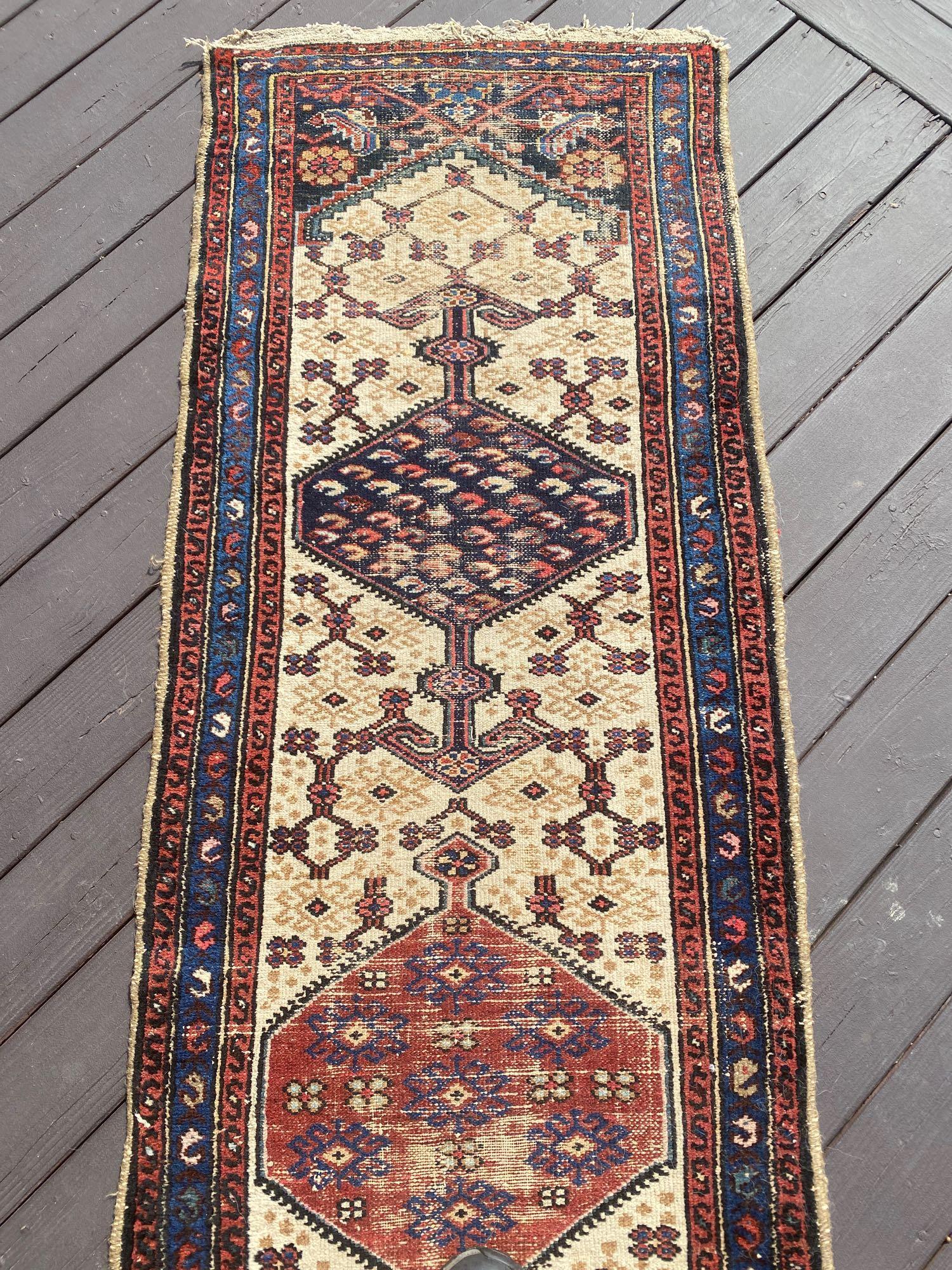 Persian handmade rug, 9.5 x 2.6