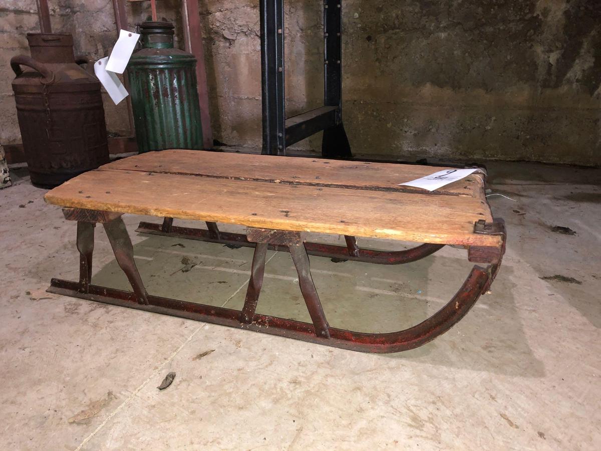 Antique wood sled