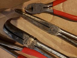 Snap-On pliers, needle nose, and side cutter lot