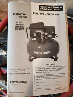 Porter Cable pancake air compressor (like new)