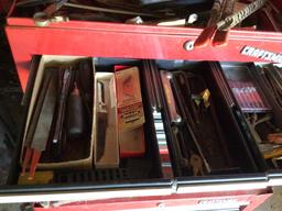 Two-section Craftsman toolbox and contents.