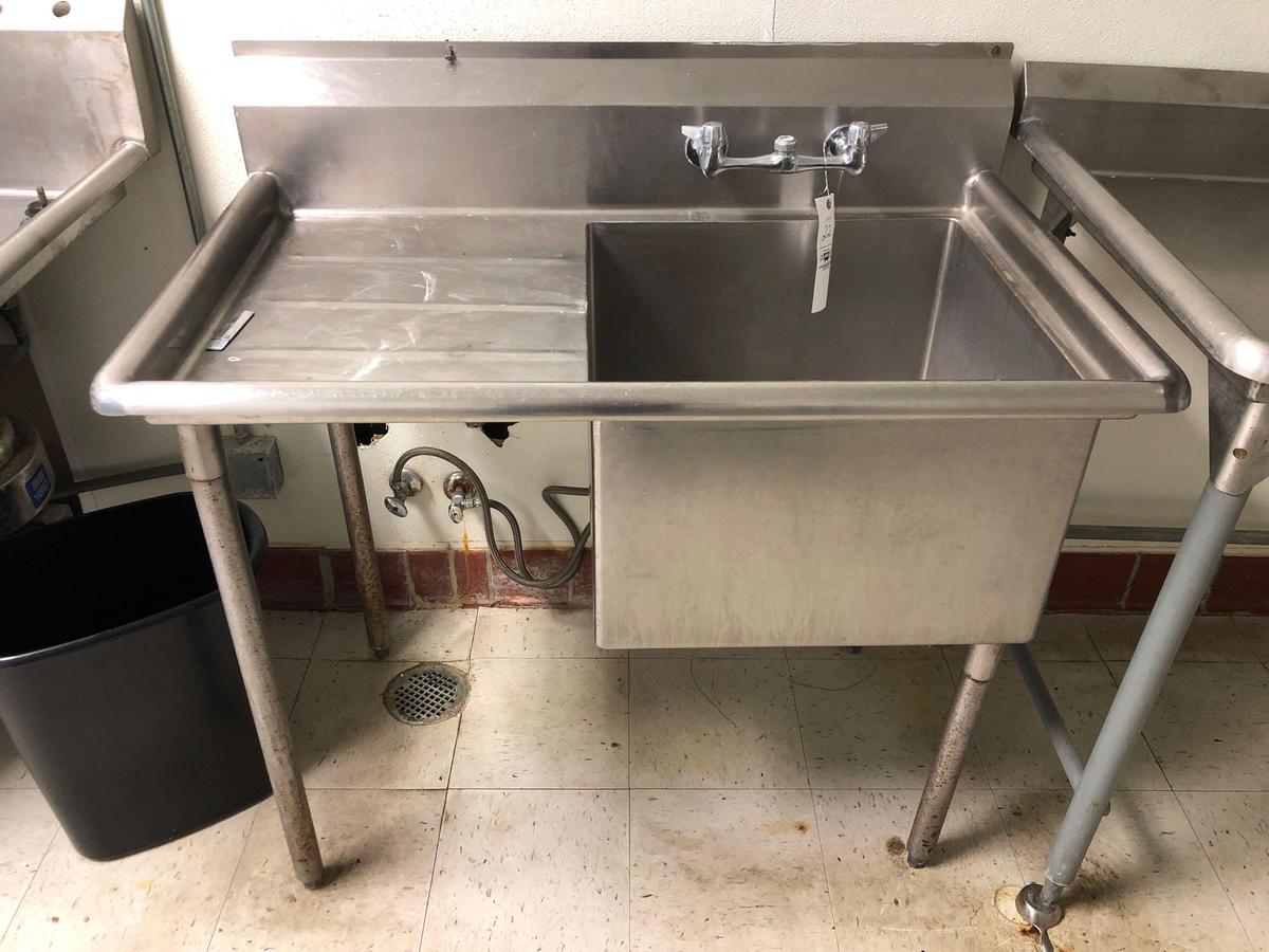 Stainless Steel Single Sink 44in W