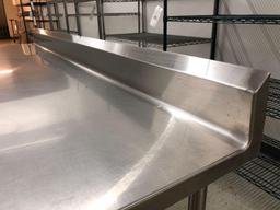 96in x 30in Stainless Steel Table with Backsplash