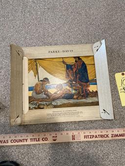 Brewers' Best Beer Advertising, Parke Davis Double-Sided American Indian Art