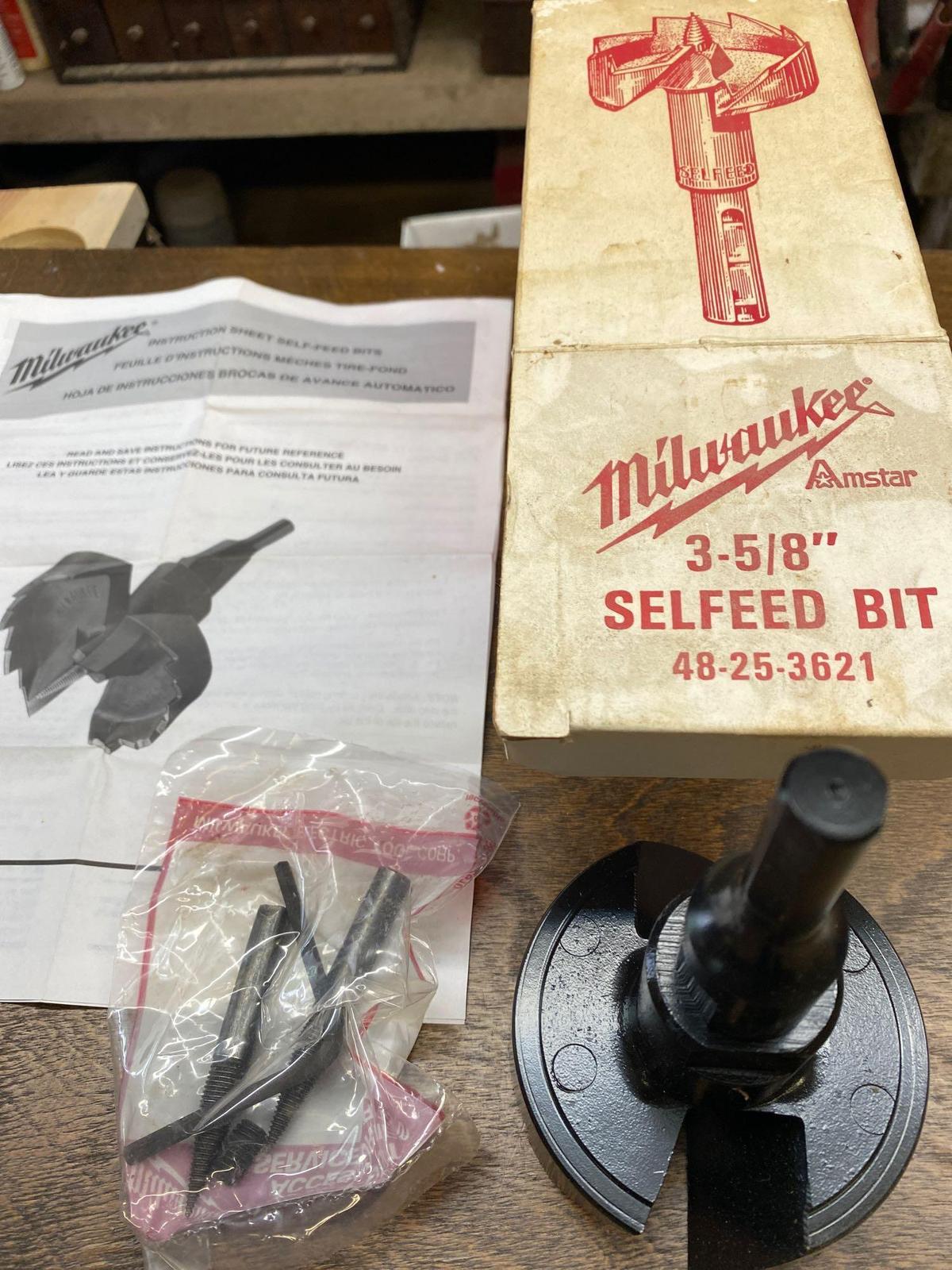 Milwaukee 3 5/8" selfeed bit.