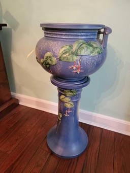 Roseville Double Handled Plant Stand and Base