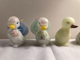 Hand-painted Fenton ducks