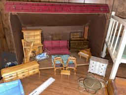 Dollhouse, Furniture & Doll Bed