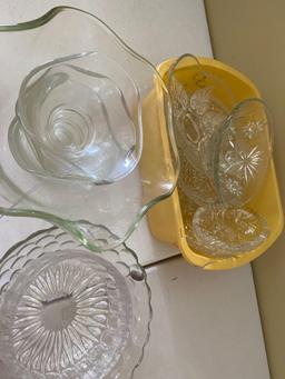 Salt dips - Pattern glass