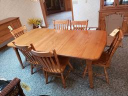 Amish made Oak table with 6 chairs