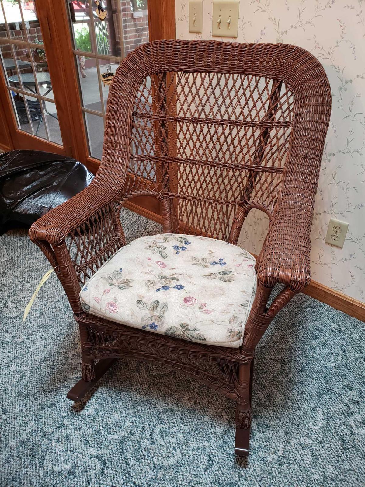 Wicker rocking chair