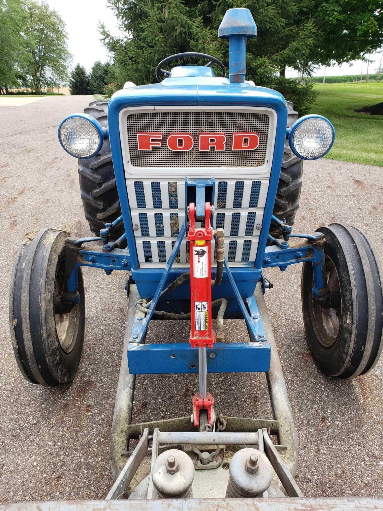 Ford 2000 with front blade