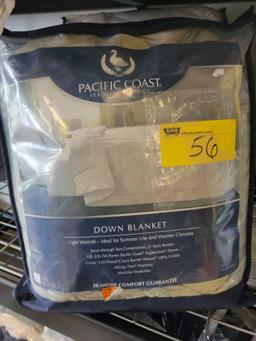 Serta mattrees pad and Pacific Coast down blanket unknown size