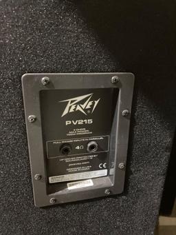 Peavey PV215 PA system speakers