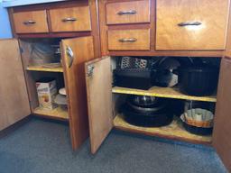 Tupperware, Baking Items, Contents of Bottom Cabinets