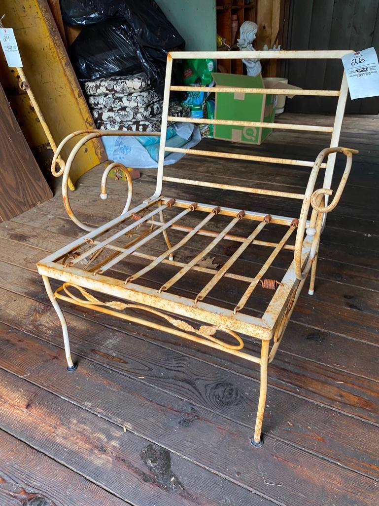 Wrought-iron patio armchair