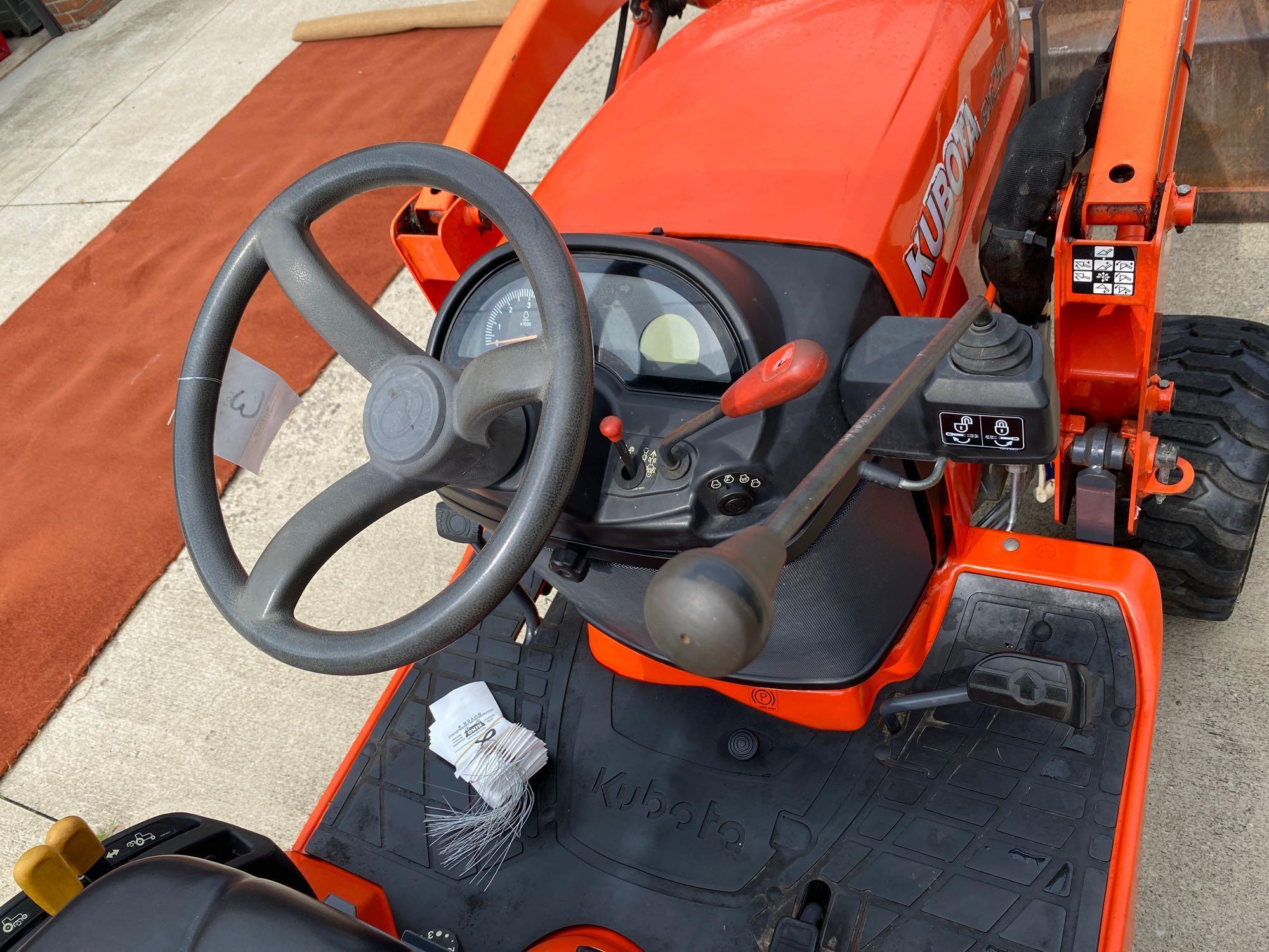 Kubota BX25D Compact Diesel Tractor with Loader and Backhoe Attachments