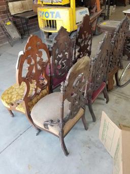 6 Victorian chairs