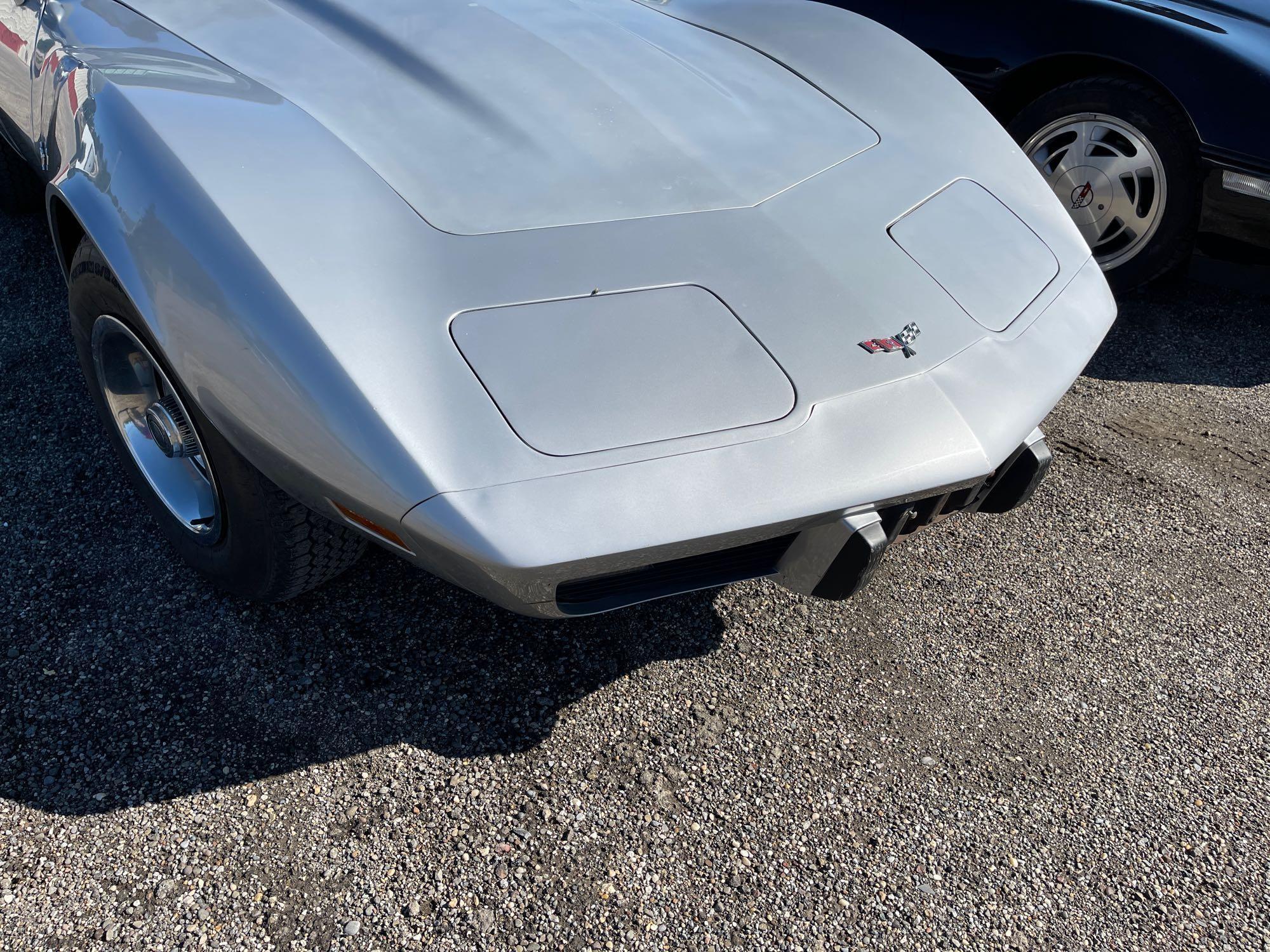 1979 silver Corvette. 53,409 miles. Runs.