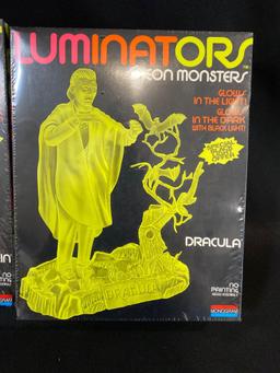 Monogram Luminators Neon Monsters Factory Sealed Frankenstein & Dracula