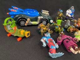 Vintage Teenage Mutant Ninja Turtles Action Figures, Vehicles, Weapons