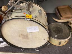 Gretsch drums at least 60 years old , bass and snare drums