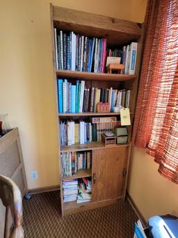 Pressed board shelf with contents