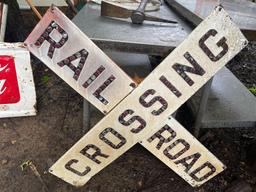 Authentic Rail road crossing sign metal - 4ft