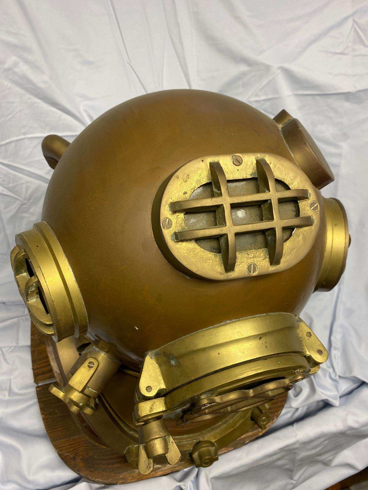 US Navy brass diving helmet