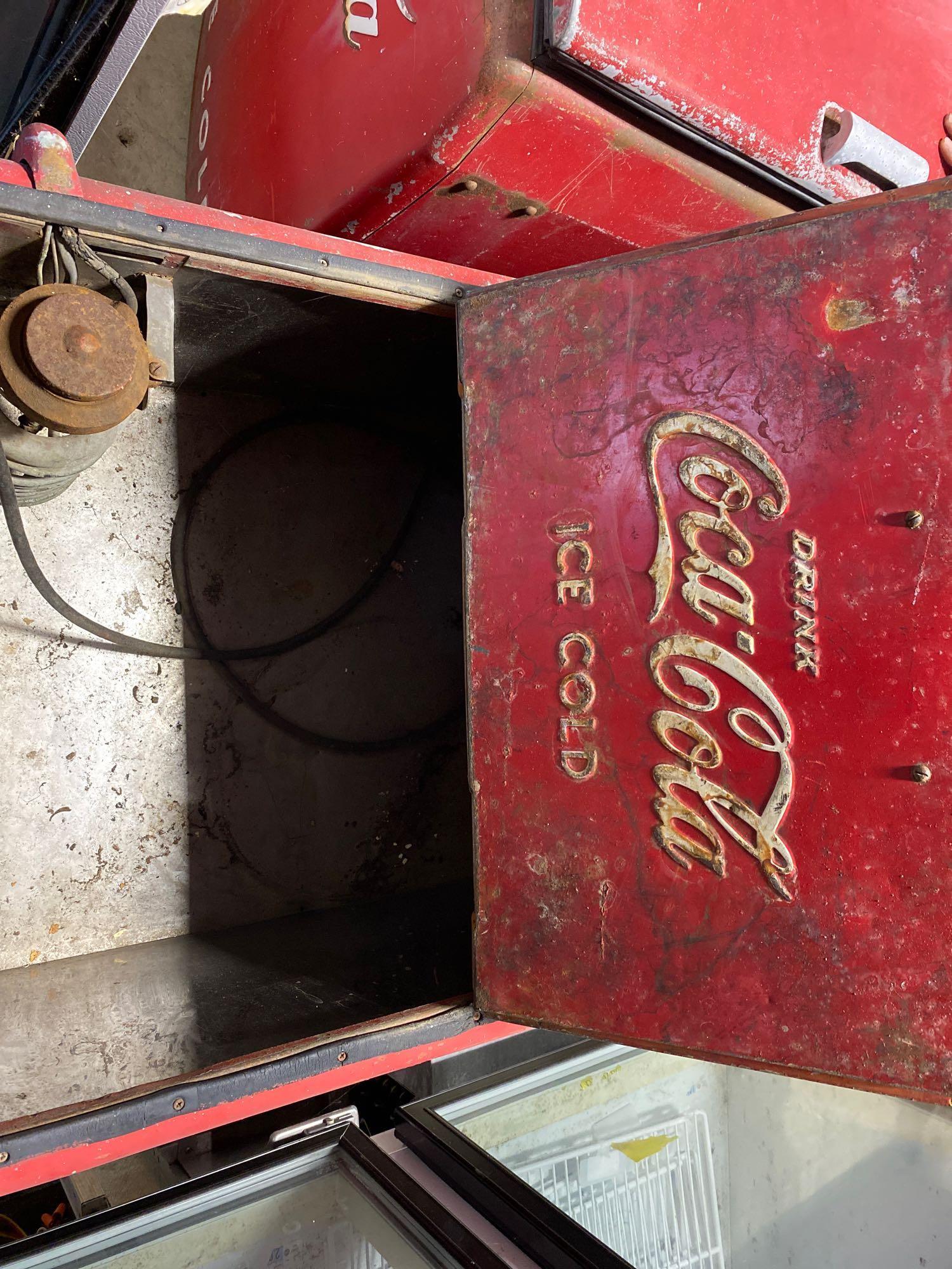 Coca Cola reach in cooler -