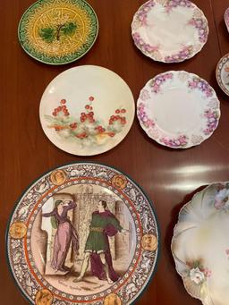 Magelica plate, RS Prussia, Malmaison Bavaria plates, cups and saucers