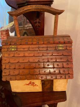 Pair of wood handbag from Gatlinburg Tenn.