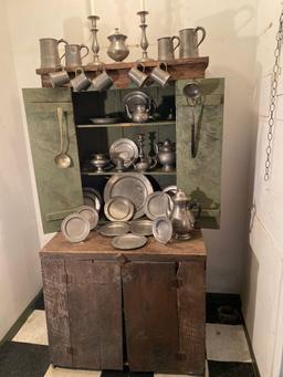 Primitive cupboard purchased in Pennsylvania. Contents not included.