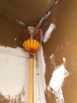 Bee keeper's hat, gloves, sign, weed killer, apple picker