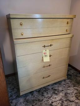 Blonde mid-century dresser set