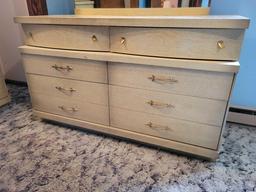 Blonde mid-century dresser set